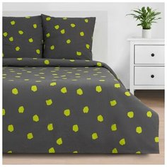 Постельное белье евростандарт Этель Grey storm, креп, 70 х 70 см, серый