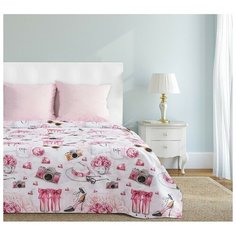 Постельное белье 2-спальное Этель Гламур, бязь, 70 х 70 см, белый/розовый