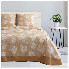Постельное белье 1.5-спальное Этель Кремовая роза, поплин, 70 х 70 см, бежевый