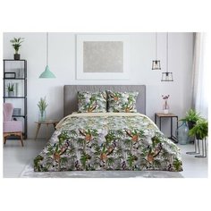 Постельное белье 1.5-спальное Этель Лемур, перкаль, 70 х 70 см, желтый/зеленый