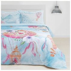 Постельное белье 2-спальное Этель Волшебный полет, поплин, 50 х 70 см, голубой/розовый