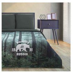 Постельное белье 2-спальное Этель Wildlife, поплин, 70 х 70 см, зеленый