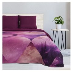 Постельное белье евростандарт Этель Вселенная, поплин, 70 х 70 см, фиолетовый