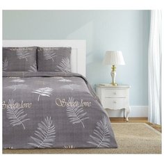 Постельное белье 1.5-спальное Этель Sweet love, бязь, 70 х 70 см, серый