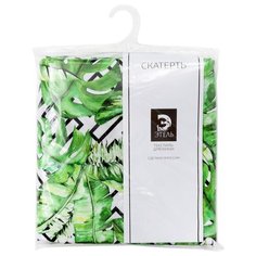 Скатерть Этель Геометрия 4275205 150х180 см зеленый