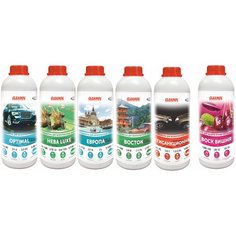 Набор 5 видов автошампуней (5 х 1 л) CLEANOL + воск (1л) CLEANOL.