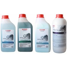 Набор средств для машинной стирки CLEANOL Laundry, Basic 1 л. + Universal 1 л. + Coveralls 1 л. + кондиционер Softener 1 л.