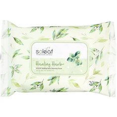 Soleaf салфетки для снятия макияжа с целебными травами
