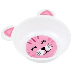 Тарелка Canpol Babies пластиковая с ушками (4/415), кошка/розовый