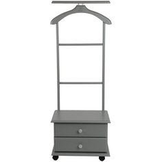 Вешалка костюмная с ящиками на колесах В 23Н серый Мебелик