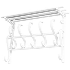 Вешалка настенная В 7Н белый Мебелик