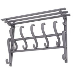 Вешалка настенная В 7Н серый Мебелик