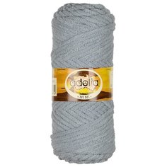 Пряжа Adelia "MIMI" 100% полиэстер №03 серый - 5 мотков по 100 г