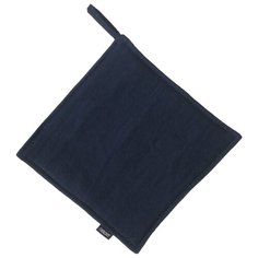 Прихватка Tkano из умягченного льна темно-синего цвета Essential, 22х22 см