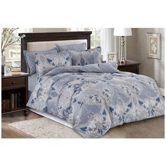 Постельное белье 1.5-спальное Cleo Pure cotton 141-PC, поплин, 70 х 70 см, серый