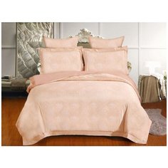 Постельное белье семейное Cleo Soft cotton 003-SC, жаккард, 50 х 70 и 70 х 70 см, персиковый