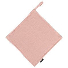 Прихватка из умягченного льна розово-пудрового цвета из коллекции Essential, 22х22 см Tkano