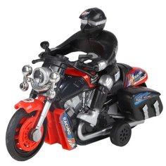 Машинка детская инерционная Мотоцикл AUTODRIVE на батарейках со светом и звуком, красный, в/к 17,5*14*6,5см.