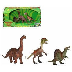Игровой набор детский "Динозавры" ТМ "КОМПАНИЯ ДРУЗЕЙ", серия "Животные планеты Земля", 3шт, в/к 31*11*14см