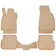 Коврики в салон AUDI A-6 III (С6), 2006-2011, 4 шт. (полиуретан, бежевые) Element