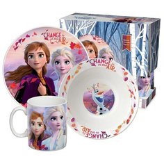 Набор посуды Frozen 2 / Холодное сердце 2: Дизайн 2 (фарфор, 3 предмета) ND Play