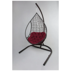 Подвесное кресло Sun Voyage Флорес, коричневый/подушка бордовая