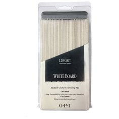 Пилка OPI White Board белая тонкая абразив 120, 48 шт