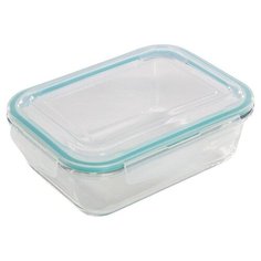 Контейнер пищевой стеклянный 1500 мл Diafano Mallony прямоугольный с пластиковой крышкой