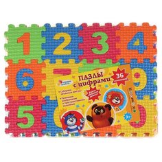 Коврик-пазл Играем вместе Союзмультфильм с цифрами 5*5 36 шт. (D18587NUM-CRT)