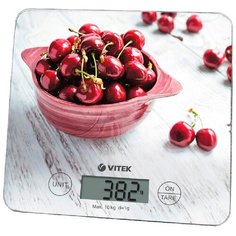 Кухонные весы VITEK VT-8002 серый/красный