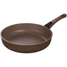 Сковорода Elan gallery Гранит 120087, 28 см, съемная ручка, коричневый