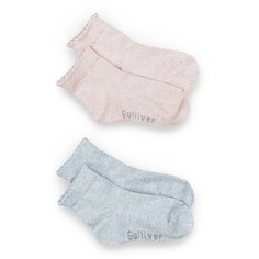 Носки Gulliver Baby комплект из 2 пар, размер 12-14, розовый/голубой