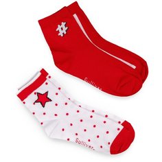 Носки Gulliver Baby комплект 2 пары размер 22-24, красный/белый