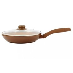 Сковорода NaturePan Ceramic CrPI20/кр, 20 см, с крышкой, коричневый