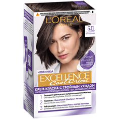 LOreal Paris Excellence Cool Creme стойкая крем-краска для волос, 5.11 ультрапепельный светло-каштановый