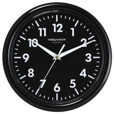 Часы настенные кварцевые Тройка 21200204 черный
