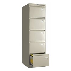 Шкаф картотечный ПРАКТИК "AFC-05", 1634х467х630 мм, 5 ящиков для 275 подвесных папок, формат папок Foolscap или A4 (БЕЗ ПАПОК) 290468
