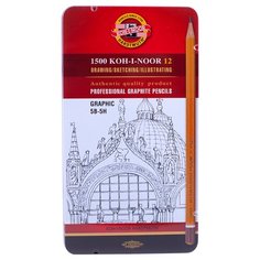 Набор чернографитовых карандашей "Graphic", 12 штук