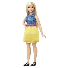 Barbie Кукла Fashionistas цвет наряда синий желтый