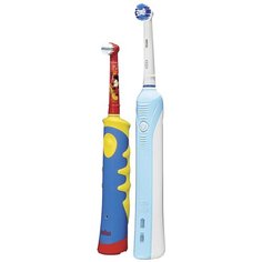 Электрическая зубная щетка Oral-B Professional Care 500 + Kids D10.513K 2017, желтый/синий
