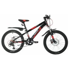 Подростковый горный (MTB) велосипед Novatrack Pointer 20 Disc (2021) черный 6 (требует финальной сборки)
