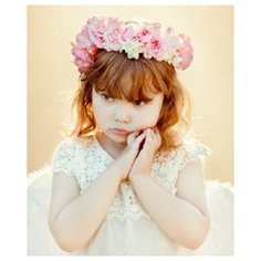 Алмазная мозаика, классическая "Милая девочка", 30х40 см (с подрамником, с полным заполнением) Рыжий кот