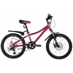 Подростковый горный (MTB) велосипед Novatrack Katrina 20 Disc (2021) розовый 6 (требует финальной сборки)