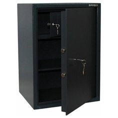 Сейф BRABIX "КМ-620Т", 620х430х375 мм, 35 кг, ключевой замок + полка, трейзер, крепление к стене, 291167 291167