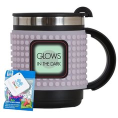 Термокружка "Pixie Crew" с силиконовой панелью для картинок (серая)