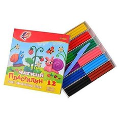 Пластилин мягкий "Кроха", 12 цветов Луч