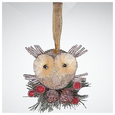 Украшение коллекционное Mister Christmas "Сова" (цвет: золотой)