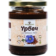 Урбеч из тёмного льна, урбеч из коричневого льна, льнаная паста Мералис, 230 г