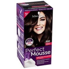 Schwarzkopf Perfect Mousse Стойкая краска-мусс для волос, 500 средний каштан