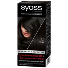 Syoss Color Стойкая крем-краска для волос, 1-1 Черный